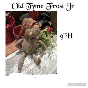 Primitive Old Tyme Frost Jr cloth snowman 9"High by Pine‎ Creek